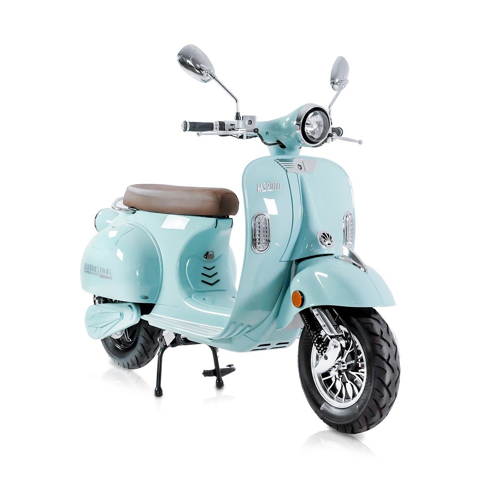 MS2000 Sky Blue Vintage Electric Scooter 50cc Equivalent (Last Few Remaining)