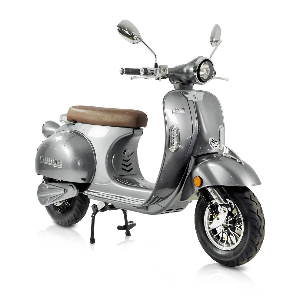 MS2000 Silver Vintage Electric Scooter 50cc Equivalent (Limited Availability)